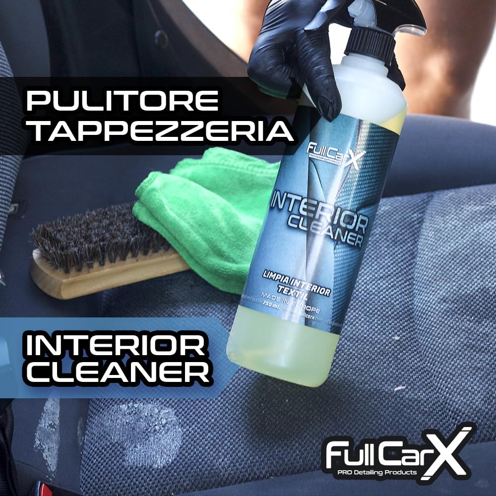FULLCARX Interior Cleaner 5L Pulizia Sedili Auto Lava Tappezzeria, Rimuove le Macchie, Potente Pulitore Tessuto, Aroma Fresco Neutralizza Odori, Detergente Interni Prodotto Professionale Detailing