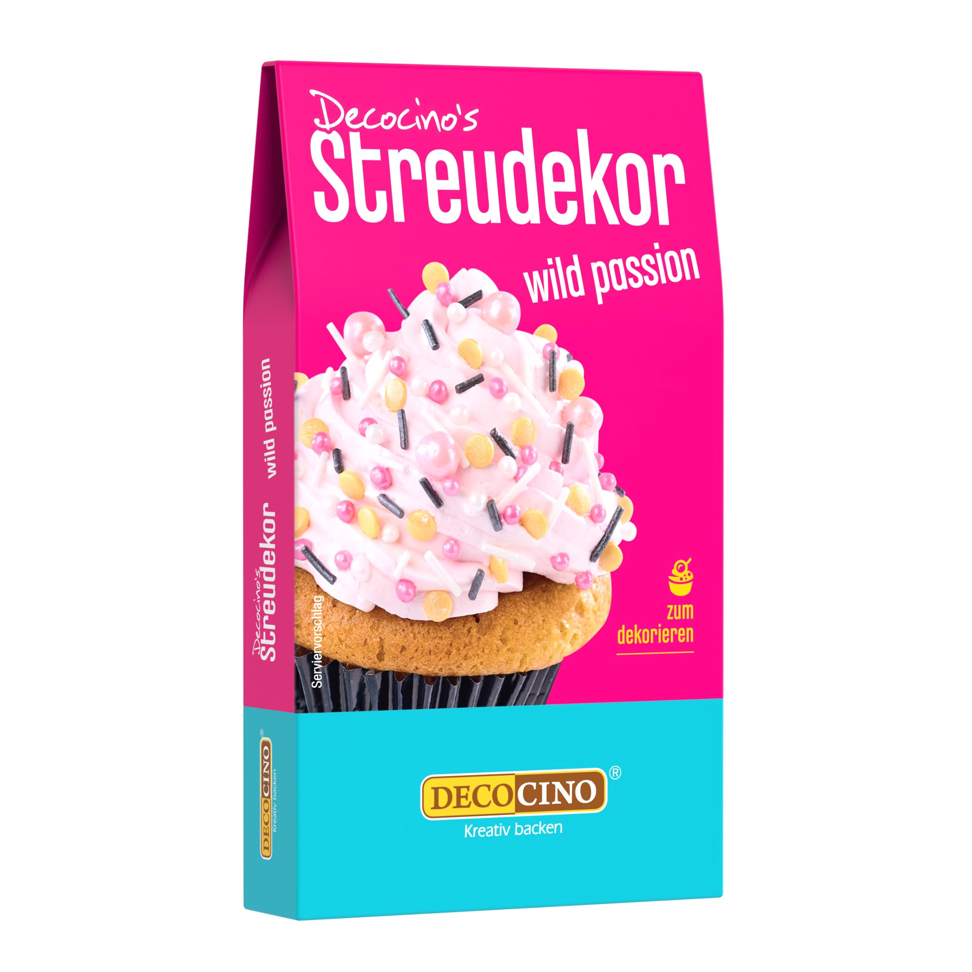 DECOCINO Streudekor Wild Passion 40g - tolle Farben, bunt und wild für Streuselfans, ideal für Geburtstage, Feiern und Partys, perfekt für Jungs und Mädchen sowie Kuchen, Torten und Cupcakes