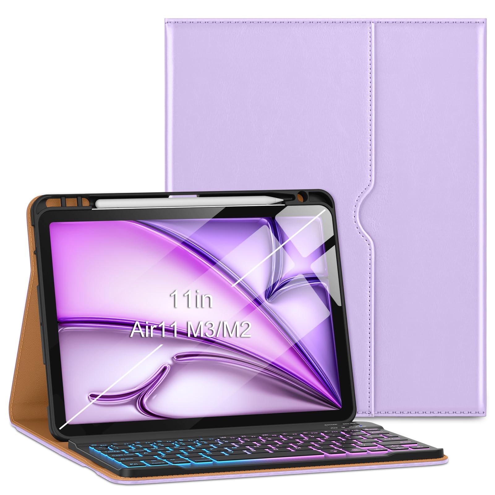 Amazon.com: VIKESI Keyboard Leather Case for iPad Air 11-inch with