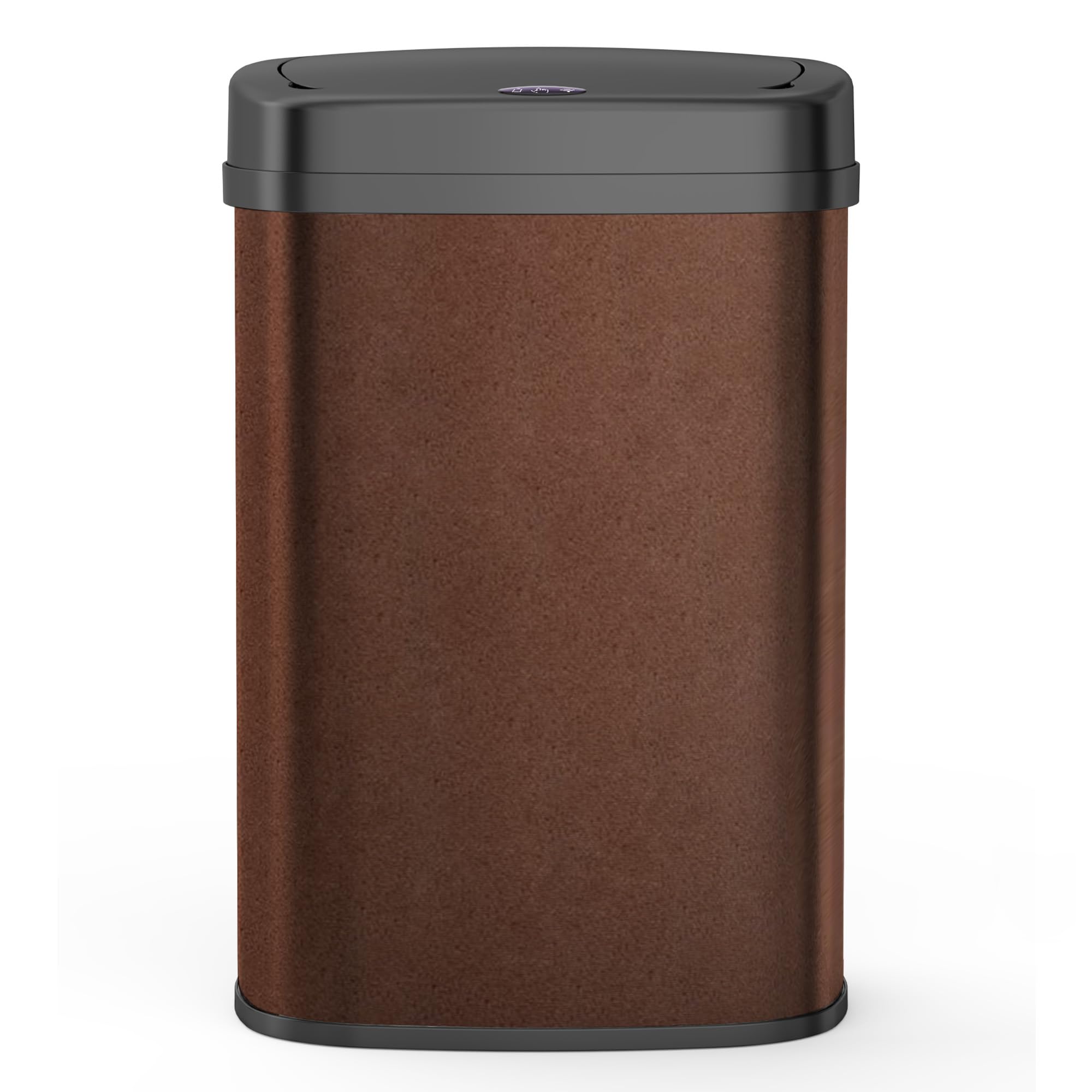 KITCHEN MOVE Poubelle de cuisine automatique 58L MAJESTIC CORTEN Marron grande capacité en INOX avec cerclage