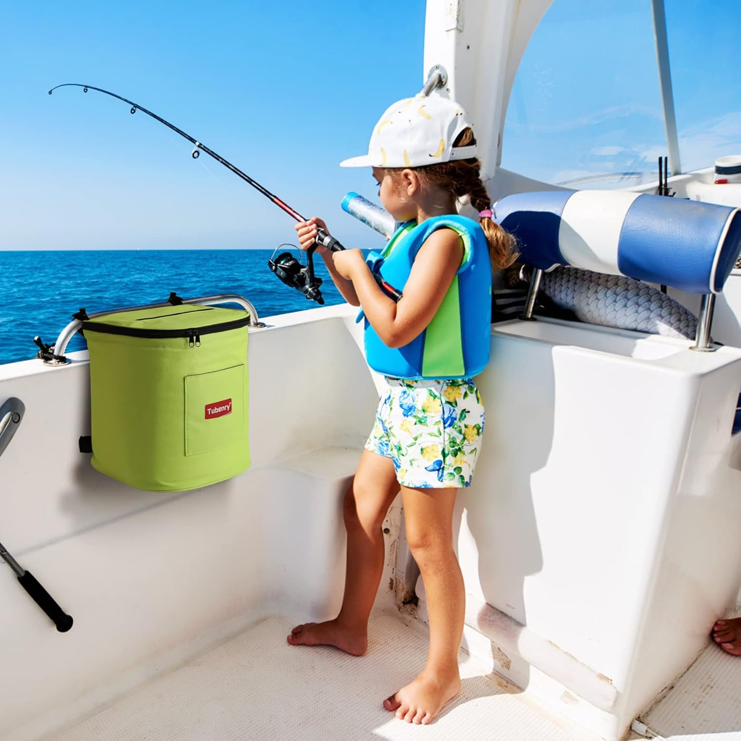 Boat Trash Can, Boat Accessories for Boating, Kayaking, Reusable Trash Bag, Cool Gifts for Boat owners, Boating Equipment, Boat Storage for Hiking, Beach, Sandbar, Kayak, ATV, RV, or Camping : Sports & Outdoors