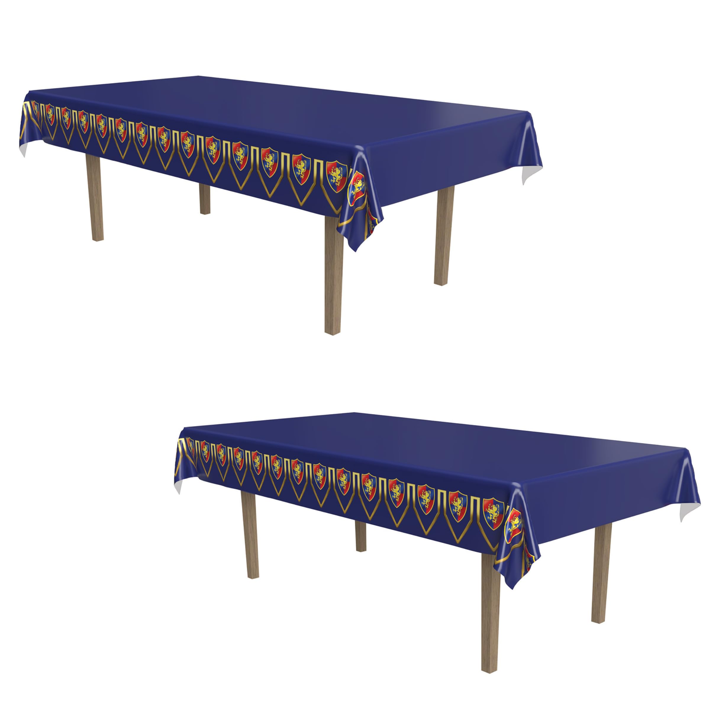 Beistle S57056AZ2 Medieval tablecover, Plastic, Multicolor