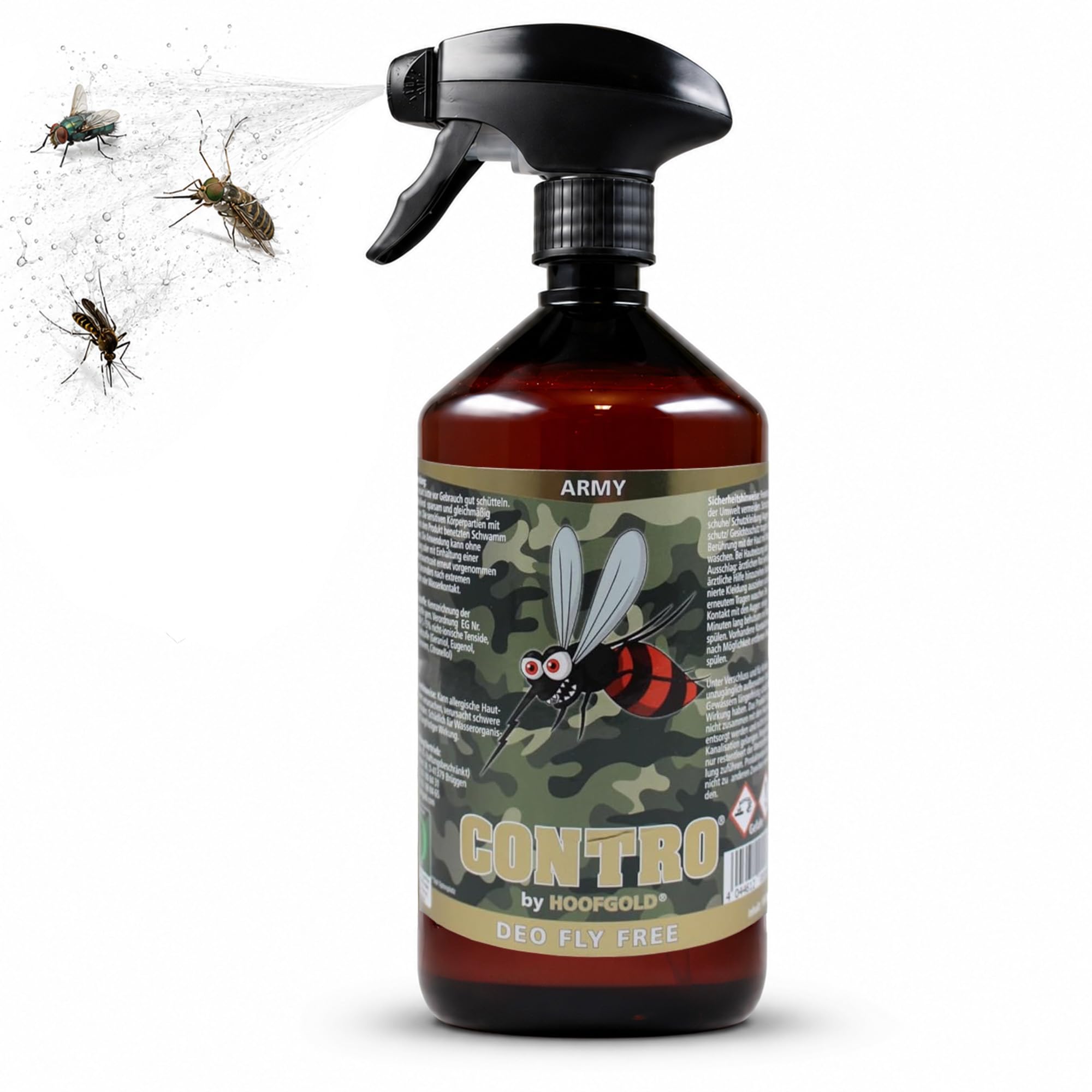 Contro Fliegenspray Pferd 1000 ml - Bremsenspray & Insektenschutz gegen Fliegen, Bremsen & Mücken - langanhaltender Fliegenschutz für Stall, Weide, Ausritt & Turnier | Gegen Fliegen, Bremsen & Mücken - langanhaltender Schutz bei Ausritt, Turnier, Koppel,