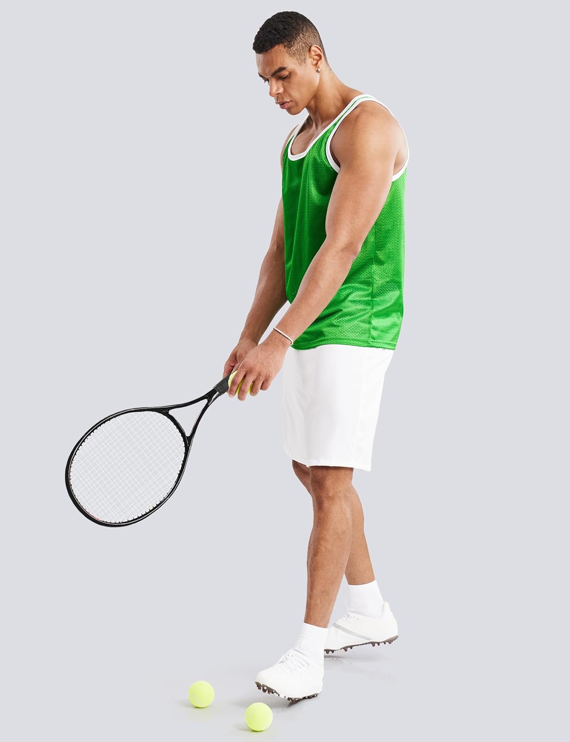 Ouber Men’s Mesh Gym Tank Top Lightweight Sleeveless Workout Shirt Muscle Tank for Running Training - Image 6