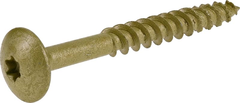 The Hillman Group 47868 5/16 X 2-1/2 Star Drive Construction Lag Screw Truss Head 1000 Hour Bronze Ceramic Coat, 35-Pack