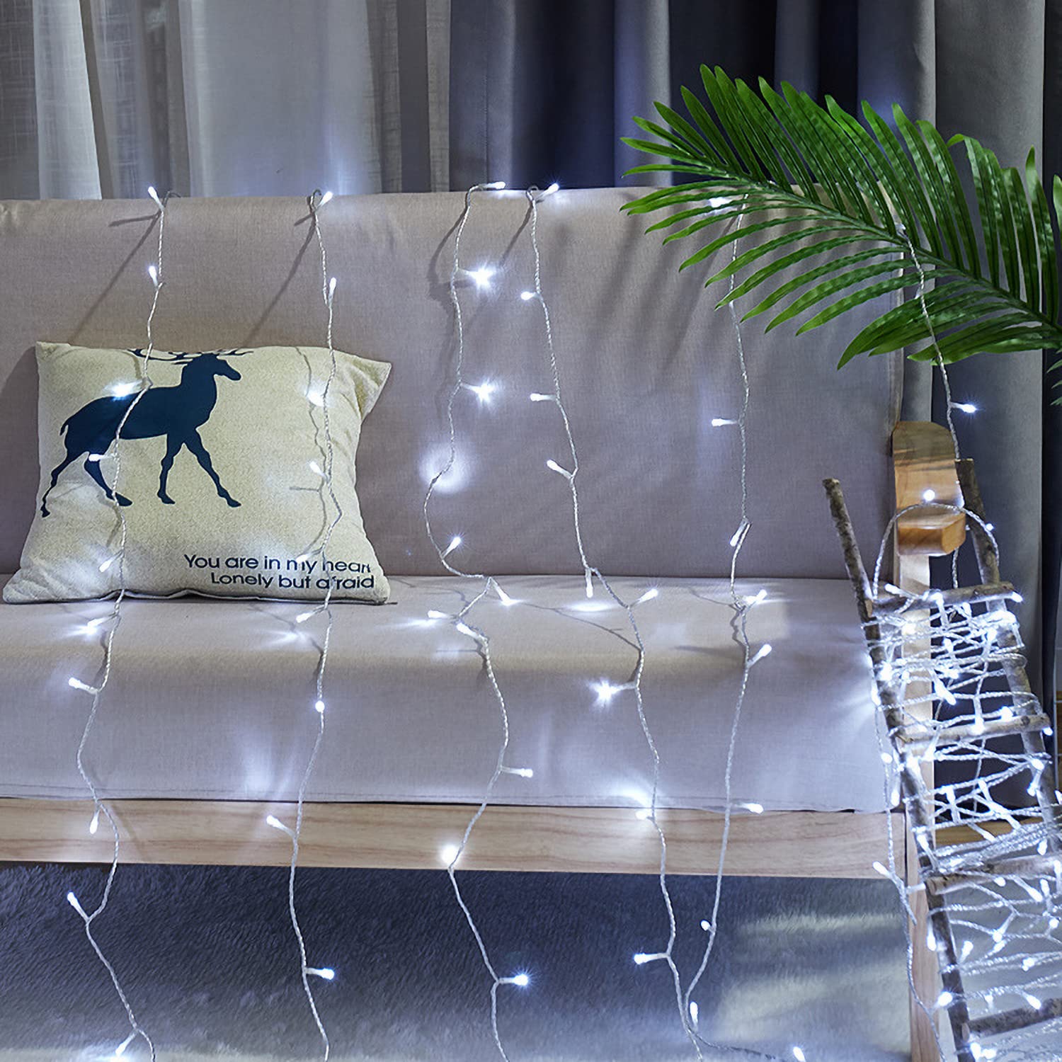 Zorela 600 LED 6Mx3M Tenda Luminosa Natale Esterno Interno Prolungabile Luci di Natale IP44 Impermeabile con 8 Modalità Tenda Luci Esterno per Natale, Giardino e Matrimonio