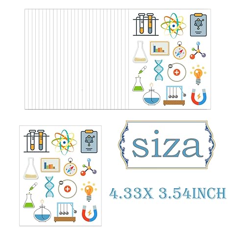 Miniatura 2 de 370 calcomanías de tatuajes temporales para fiesta de ciencia, futuro científico loco, ciencias naturales, artes, cumpleaños, fiesta de bebé,