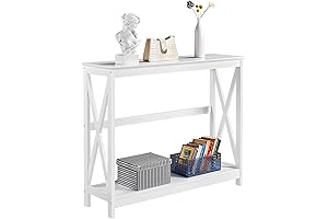 Yaheetech Expansive White Console Table Enhances Living Spaces