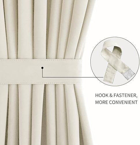 Miniatura 284 de DWCN Cortinas para puerta francesa: cortina térmica con bolsillo para barra para puertas con ventana de cristal, puertas de cocina y patio