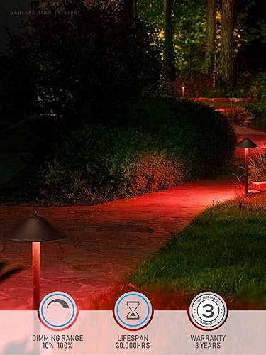 Miniatura 5 de LEONLITE Luces de camino de bajo voltaje, luz LED inteligente de camino de paisaje de 200 lm, luz blanca cálida ajustable y RGB, regulable, 5 W