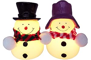 LED Flameless Snowman Candle Light