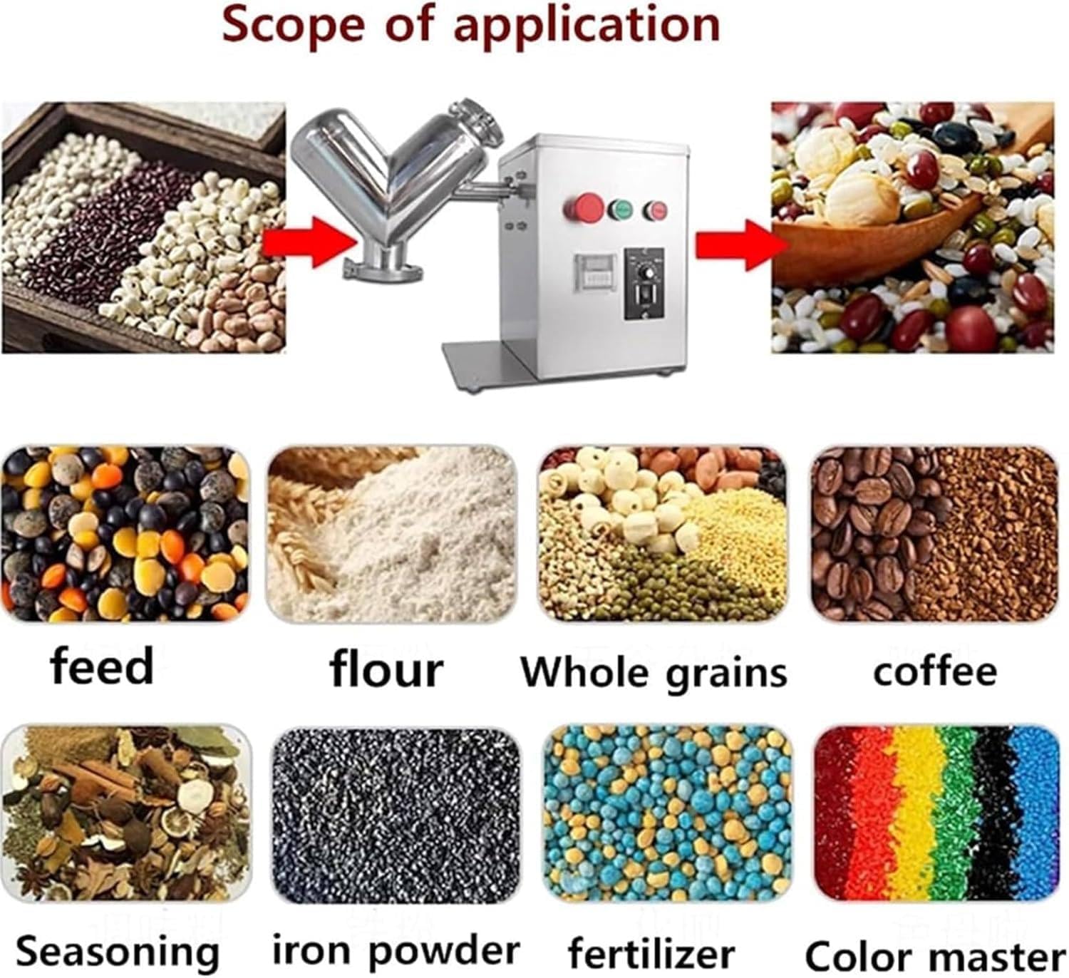 V-Type Experimental Mixer, Vh-2 Small Mixer, Automatic V-Shaped Powder Mixer, Dry Powder Mixer, for Teaching Lab Food Processing DIY & Tools