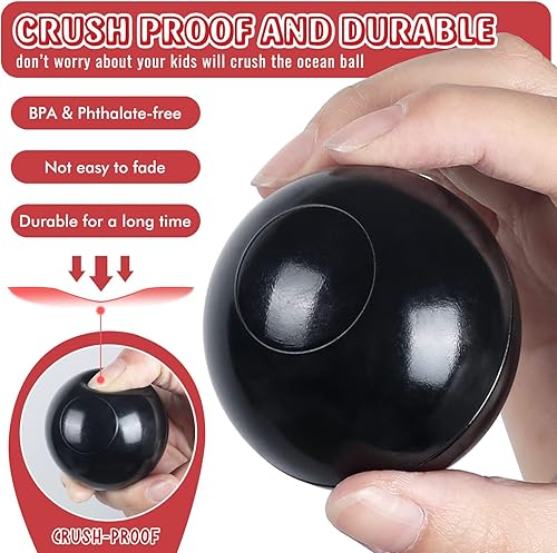 Miniatura 4 de Paquete de 100 bolas para tienda de campaña, bolas de plástico coloridas sin BPA, bolas de juego para bebés para piscina de pelotas, casa de rebote,