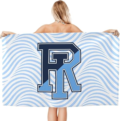 Miniatura 2 de Lujzwop Uri - Toalla de playa de microfibra de la Universidad de Rhode Island Rams, manta de playa de gran tamaño de 52 x 32 pulgadas, secado
