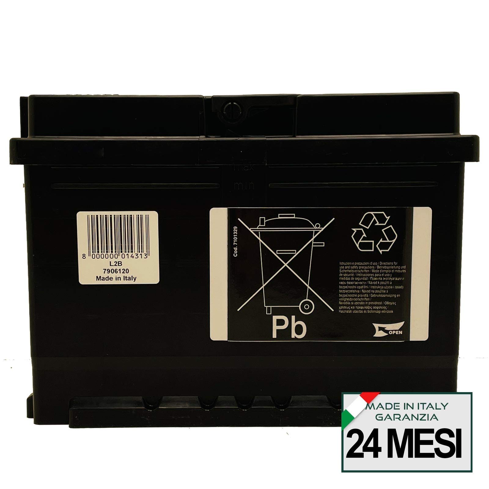 BATTERIA AUTO 60 Ah Bassa - 540A Spunto | Garanzia Italia| 242x175x175 | 60Ah |