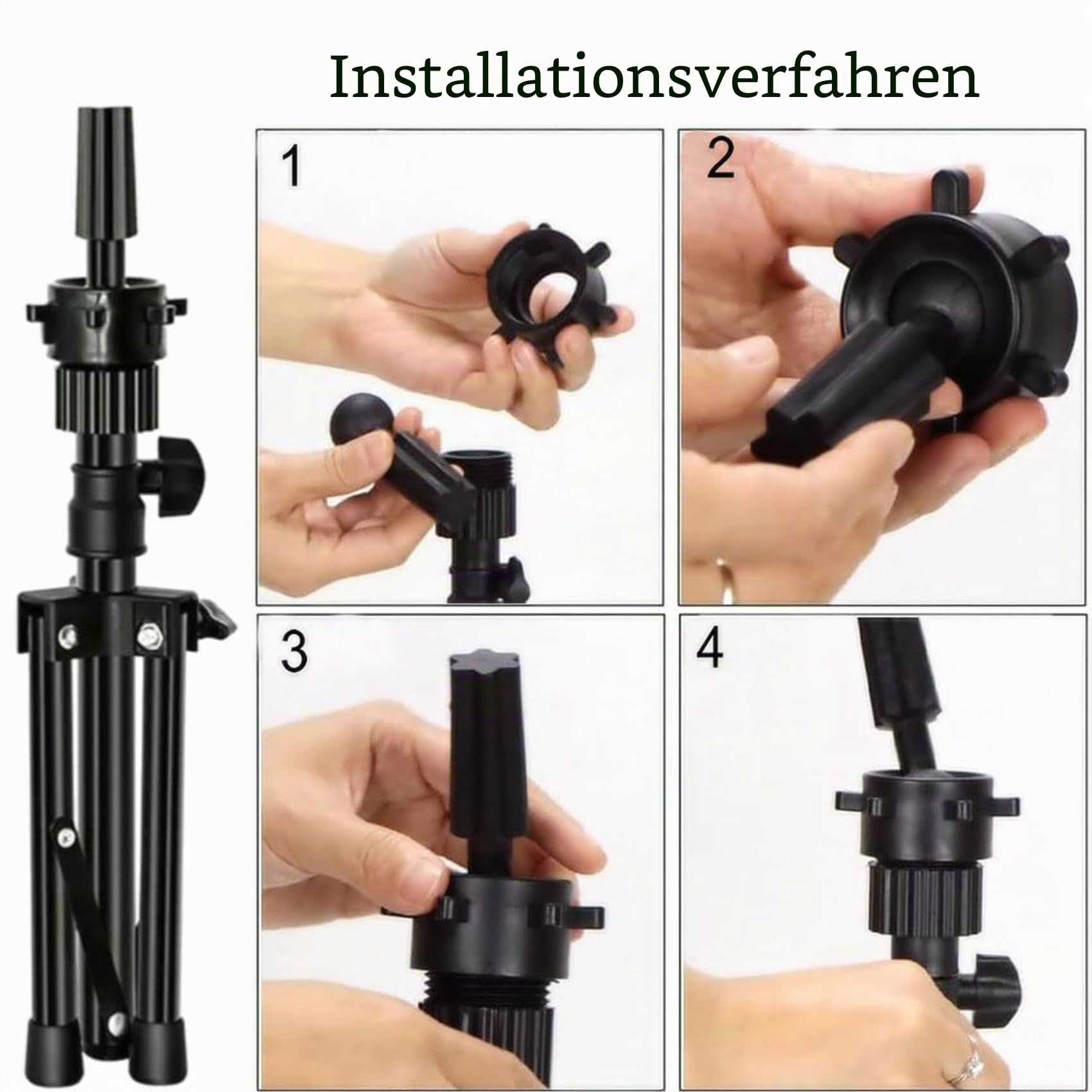 Perückenständer, Puppenkopfständer für Friseure Puppenkopf ständer Übungskopf Ständer für Puppen Kopf Halter Frisierkopf Mannequinkopf mit Tragetasche Perrückenkopfhalter (Schwarz)