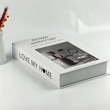 Bak Gel Al Kitap Görünümlü Dekoratif Kutu, Iskandinav Tarzı Kitap Şeklinde Saklama Kutusu, Ev Dekorasyonu, Modern Ev Dekorasyon love my home