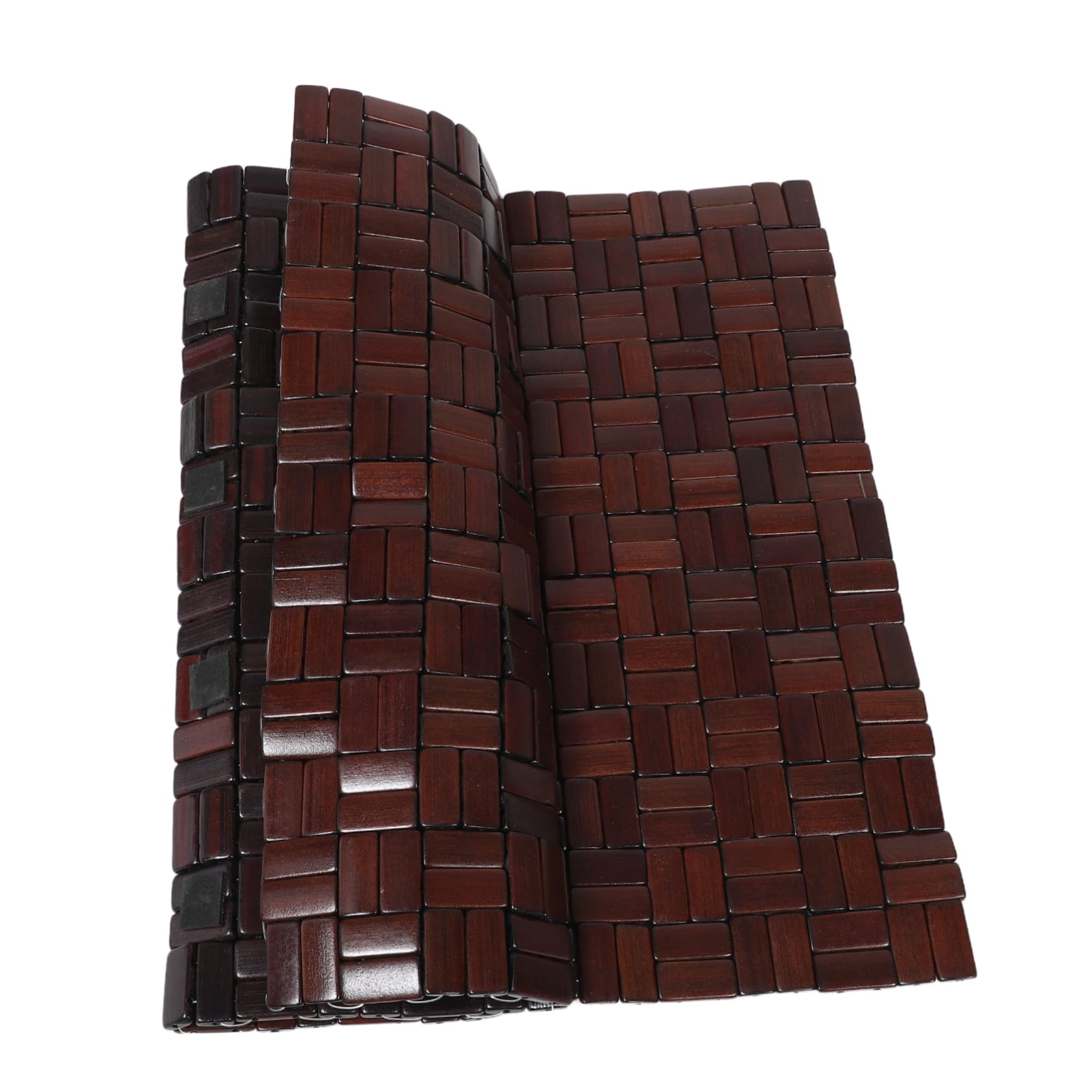 Tapis de douche bambou pliable et antidérapant pour décoration naturelle