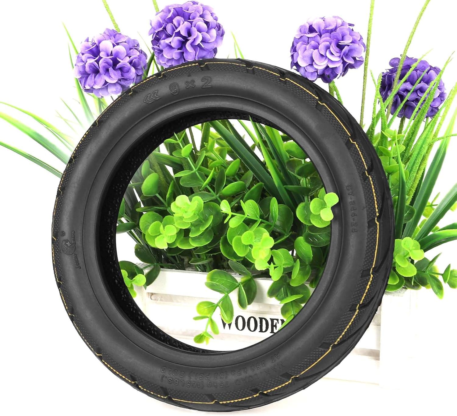 9 inches 9x2 Tubeless Tire for 8.5 inch Original Tyres for Xiaomi Mi3/M365/Pro/Pro2/Gotrax GXL/XR/V2/Hiboy S2, Front or Rear Replacement Rubber Tires for Electric Scooter (2 Pack)