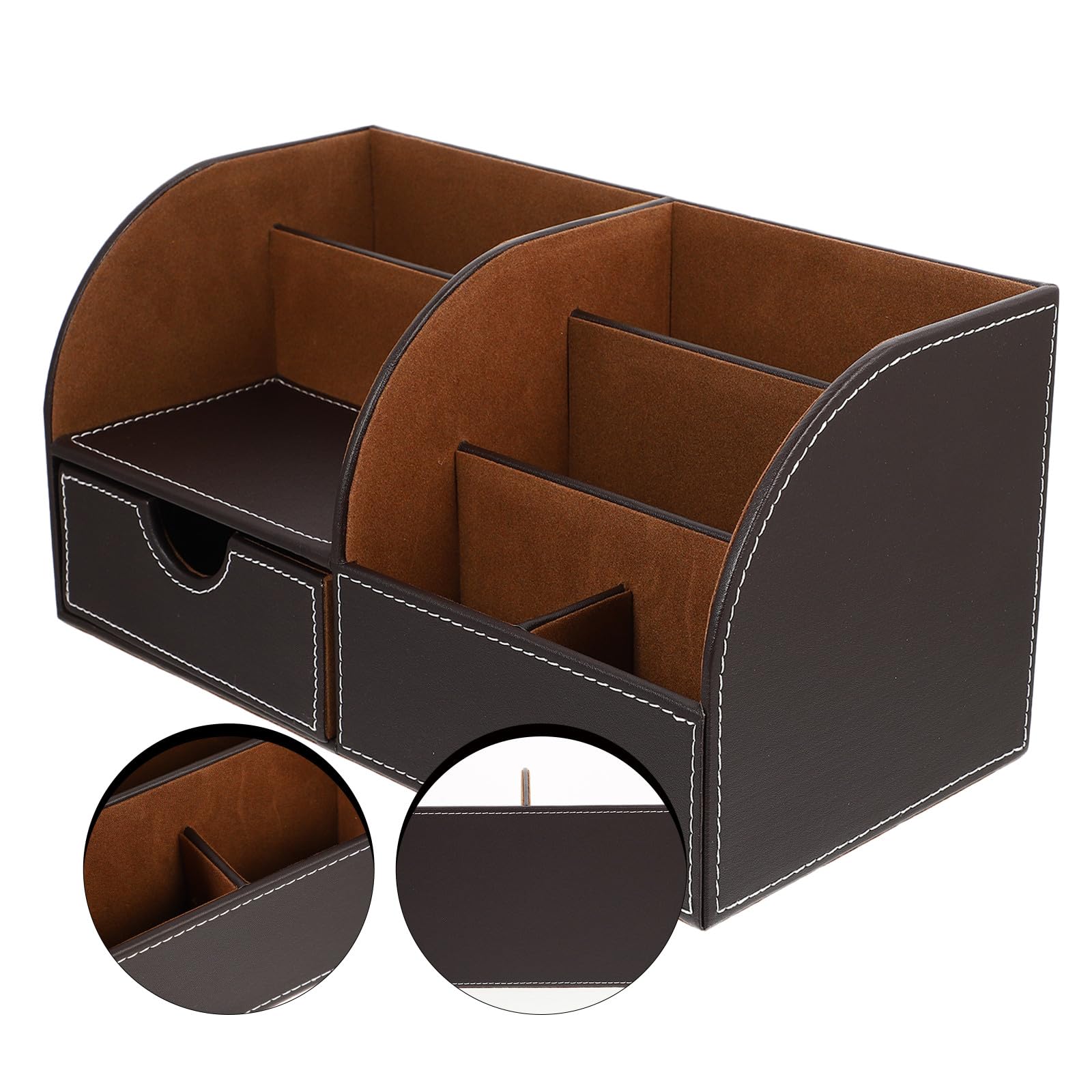 BETOOKY Pu Leder Stiftehalter Multifunktional mit Aufbewahrungsfunktion und Schonend für Hände Kreativer Stiftehalter für Büro und Schule in Braun