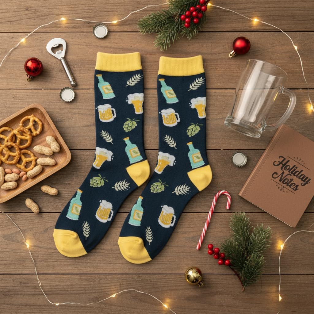 ZAGKOO Funny Socks for Men, Women - Novelty Christmas Gift Ideas for Dad, Mom, Beer and Wine Lovers, Gamers, Husband, Lifters - Image 3
