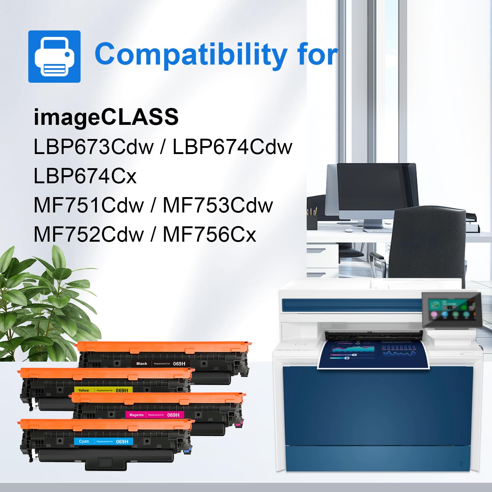 Toner Compatibile Canon 069H - Set 4 Colori Per ImageCLASS MF751Cdw, LBP673Cdw E Simili - Foto 4