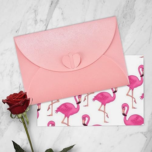 Miniatura 8 de Tarjetas de felicitación en blanco de flamenco rosa con sobres rosados, para todas las ocasiones, agradecimientoscumpleañosbodasbebénegocios