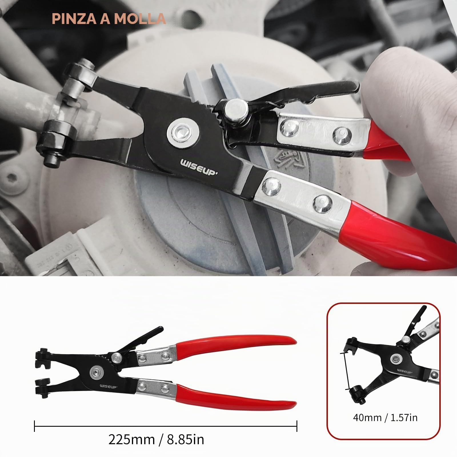 WISEUP Set di 8 attrezzi per scollegare il tubo del carburante, pinza per tubo del carburante, pinze per rimozione tubi, scollegamento elettrico/spinta, estrattore relè, rimozione clip pannello e