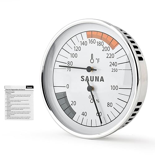 2 in 1 Sauna Thermometer Hygrometer, Hanging Sauna Temperature Gauge