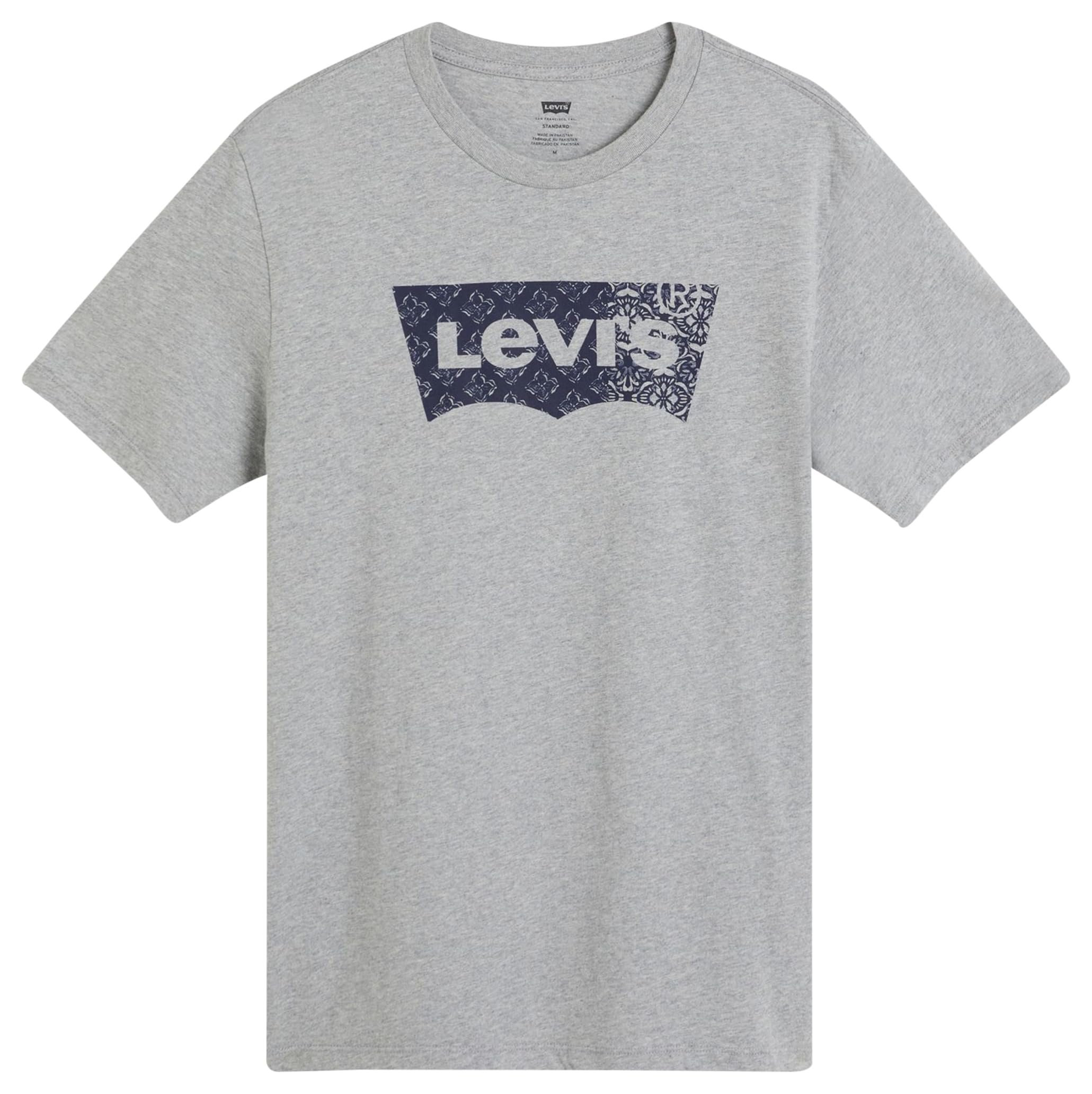 Levi's Graphic Crewneck Tee T-Shirt, Batwing Bandana Fill, L Uomo
