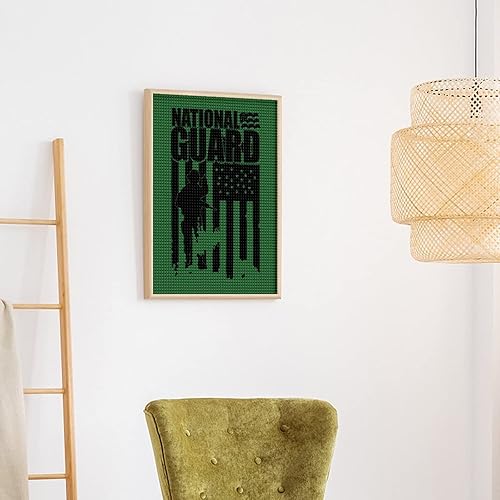 Miniatura 4 de National Guard Patriotic Army American Flag DIY 5D Diamond Art Painting Kits Crystal Full Drill Cross Stitch Pictures Arts Craft for Wall Decoration