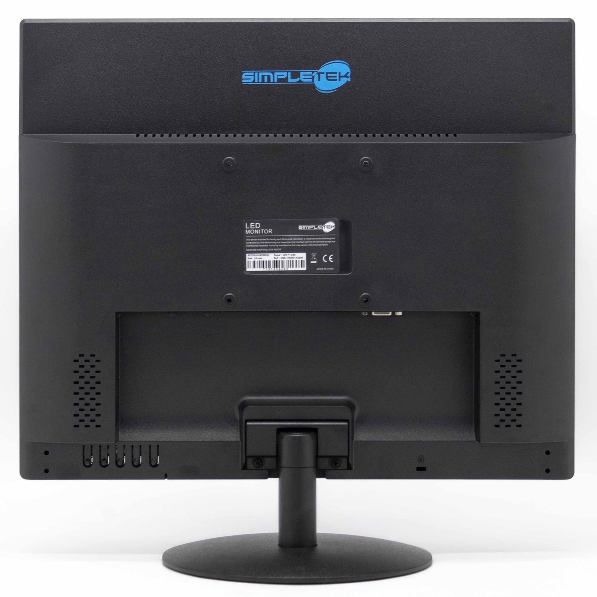 SIMPLETEK - Monitor 19" Touch | Risoluzione HD Formato 4:3 - Schermo Touchscreen HDMI VGA Speaker integrati, ideale per Casse DVR Compatibile Con Windows/macOS/Linux