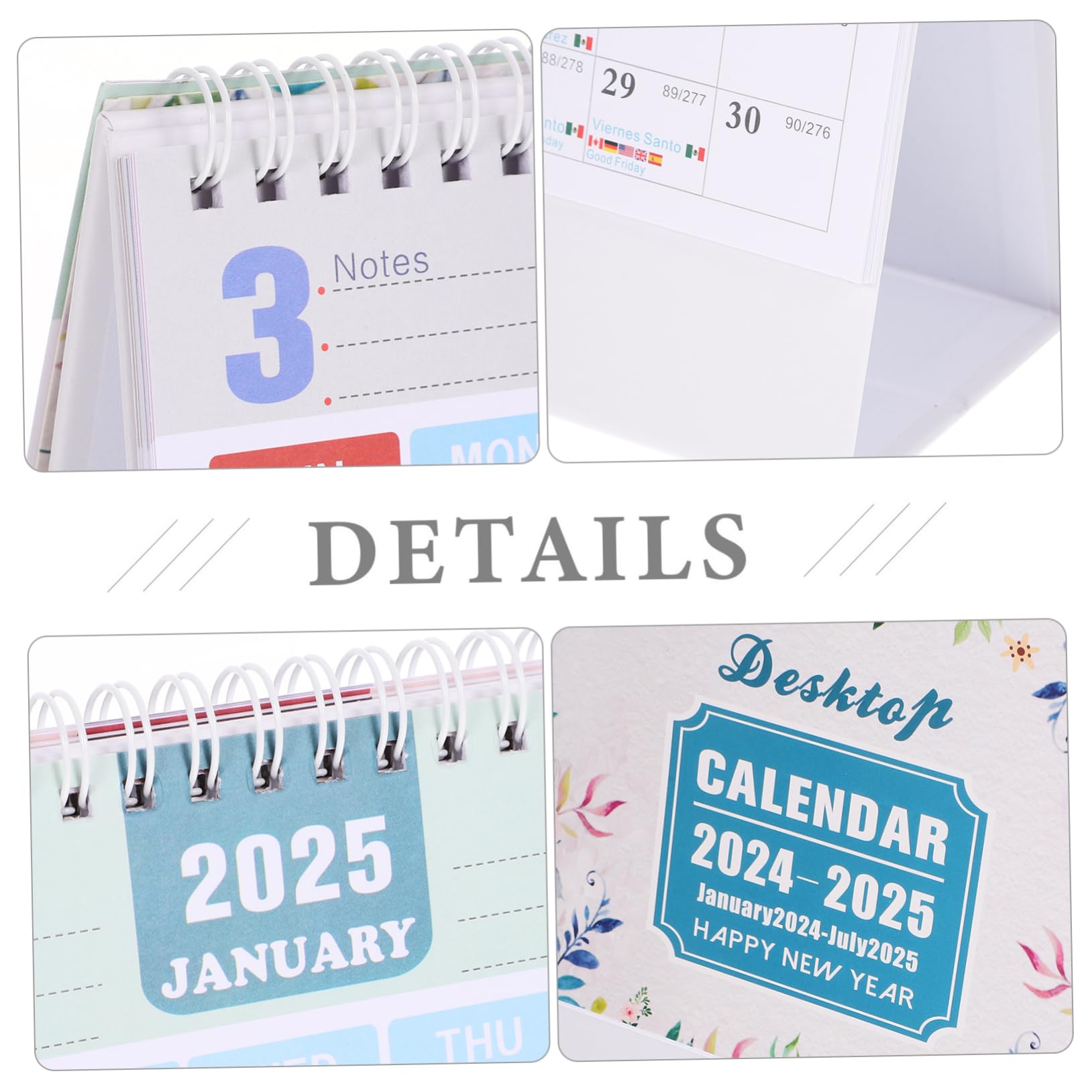 Tofficu 2pezzi Calendario Da Tavolo Extra-large Con Design Minimalista e Spessa Calendario Da Scrivania Per Organizzazione Ufficio e Casa Pianificazione Mensile e Giornaliera Stile Moderno