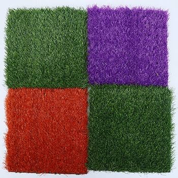 人工芝青緑 Amazon.co.jp: 人工芝 人工芝タイル、 排水穴のある芝生マット