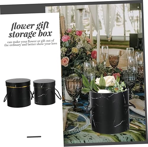 Miniatura 5 de HAPINARY Lollipop diadema 2 unids cajas cilíndrica flor caja novia portátil cartón cartón niños utensilios