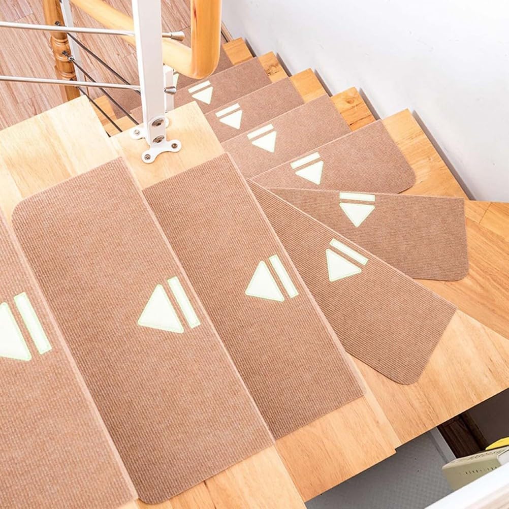 Lot de 15 tapis d'escalier autocollants antidérapants lavables et durables Idéal pour les enfants et les personnes âgées