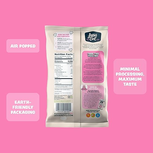 Miniatura 102 de LesserEvil Paquete variado de palomitas de maíz orgánicas, sal rosa del Himalaya (bolsa de 4.6 onzas), oro del Himalaya (bolsa de 4.6 onzas) y sabor
