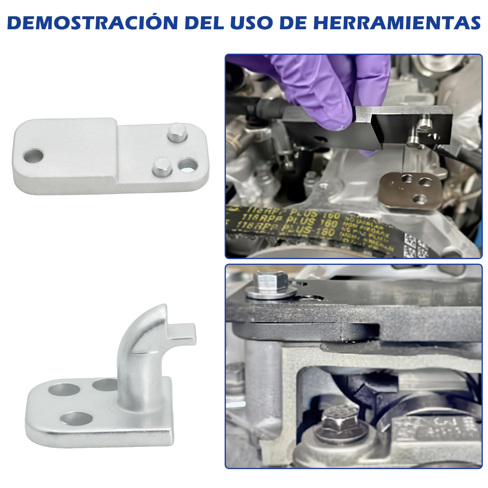 Juego de Herramientas de Ajuste de Motor, Correa Dentada Compatible con Citroen, Motor Cadena de distribución de Herramienta para 1.2 Vti (VVT) /GDI PureTech Gasolina, 109-2C, 109-2D