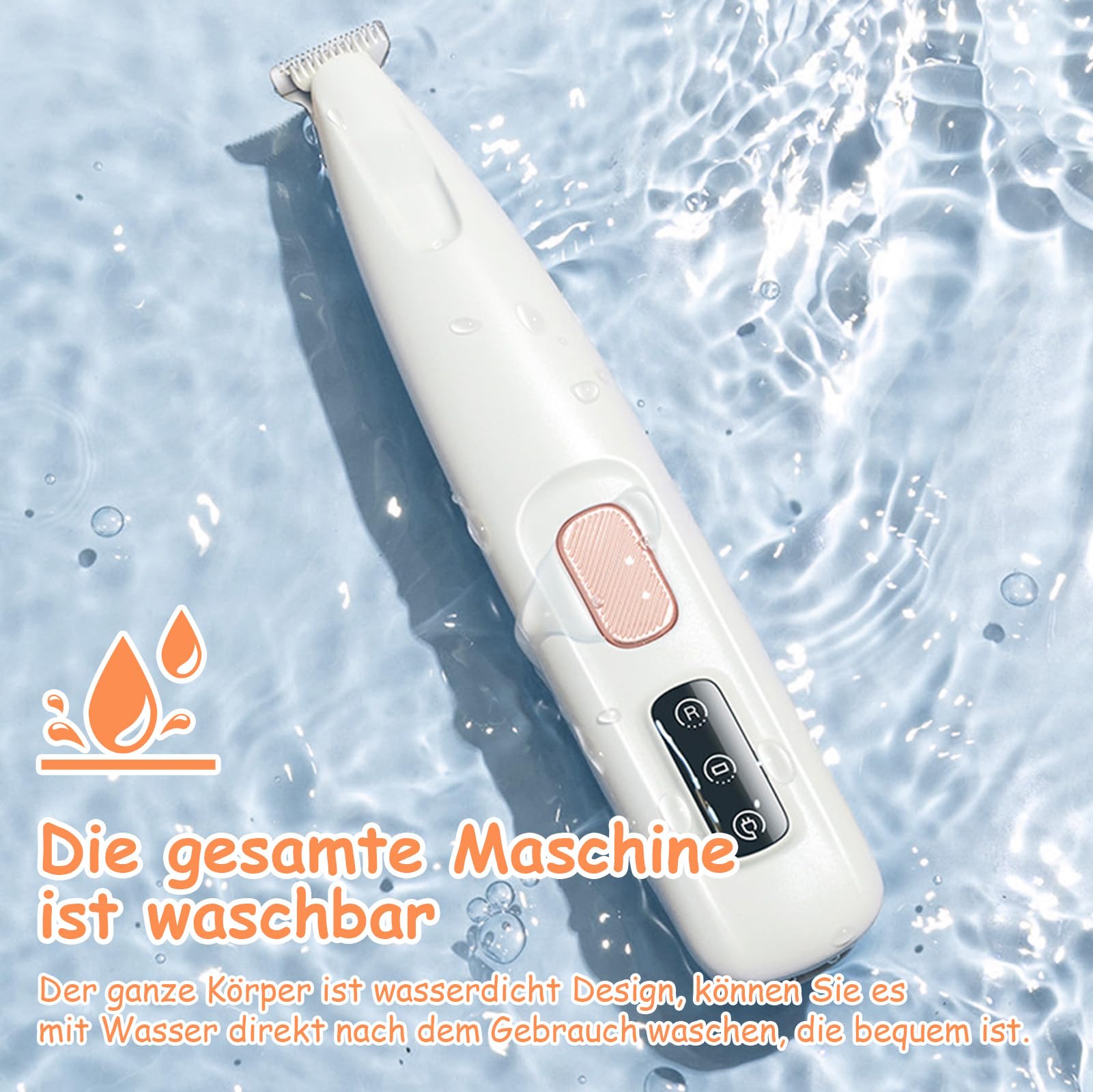 Tondeuse Patte Chien Entre Coussinets, Tondeuse Coussinet Chien pour Chiens Chat et Autres Animaux, Tondeuse Chien avec LED, Rechargeable par USB, pour Pattes, Yeux, Oreilles, Visage, Croupe