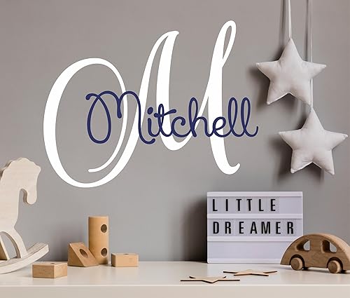 Vista 5 de Decor Designs Decals Adorable nombre personalizado para niños, calcomanía de vinilo para pared, decoración de habitación de bebés y niños