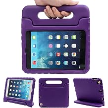 LEFON Kids iPad Mini 4 Case ShockProof Convertible Handle Light Weight Super Protective Stand Cover Case for Apple iPad Mini 4 Tablet Purple