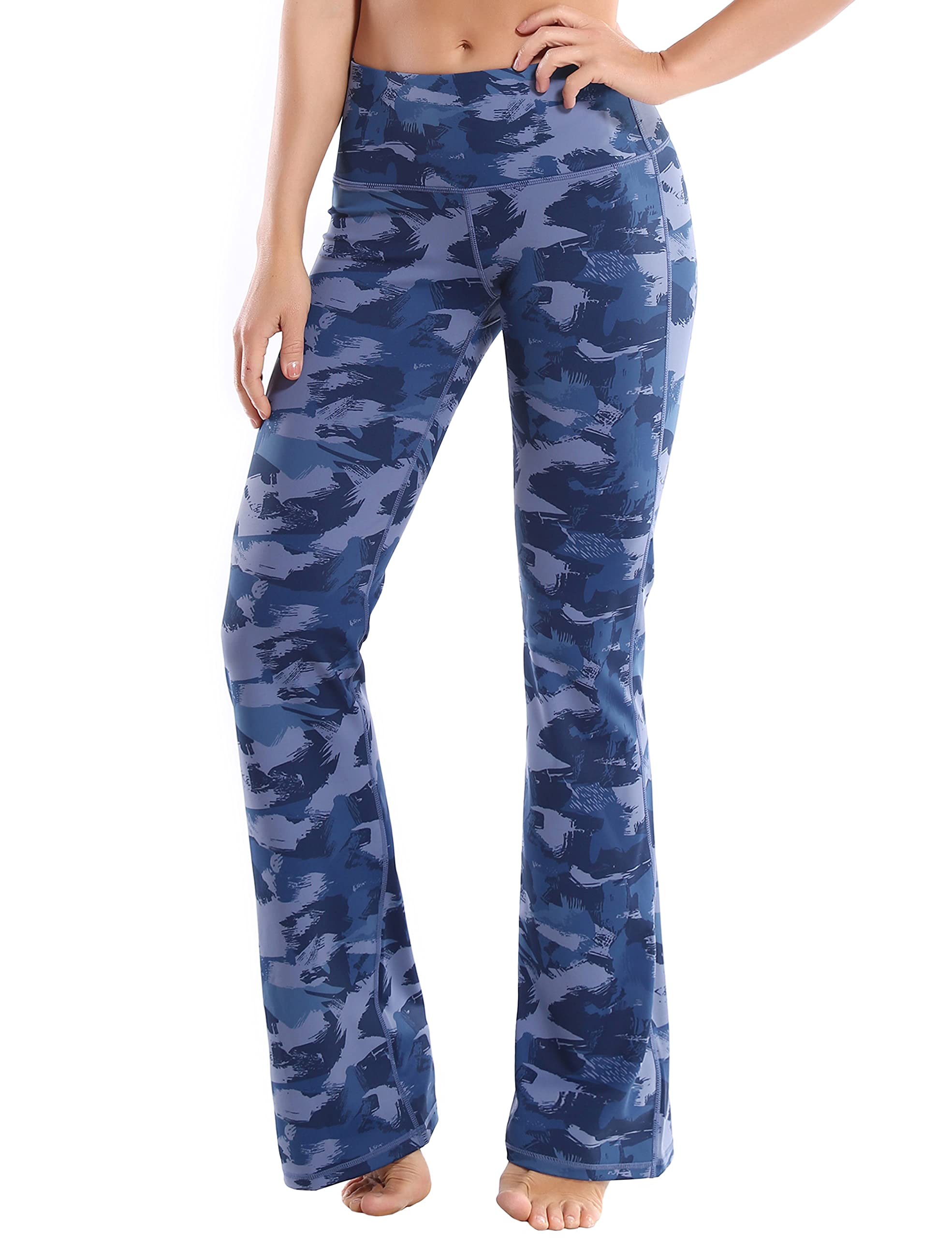 BUBBLELIME 29"/31"/33"/35"/37" 3 Styles Women's High Waist Bootcut Yoga Pants Basic/Side Pockets Tummy Control Workout Flared