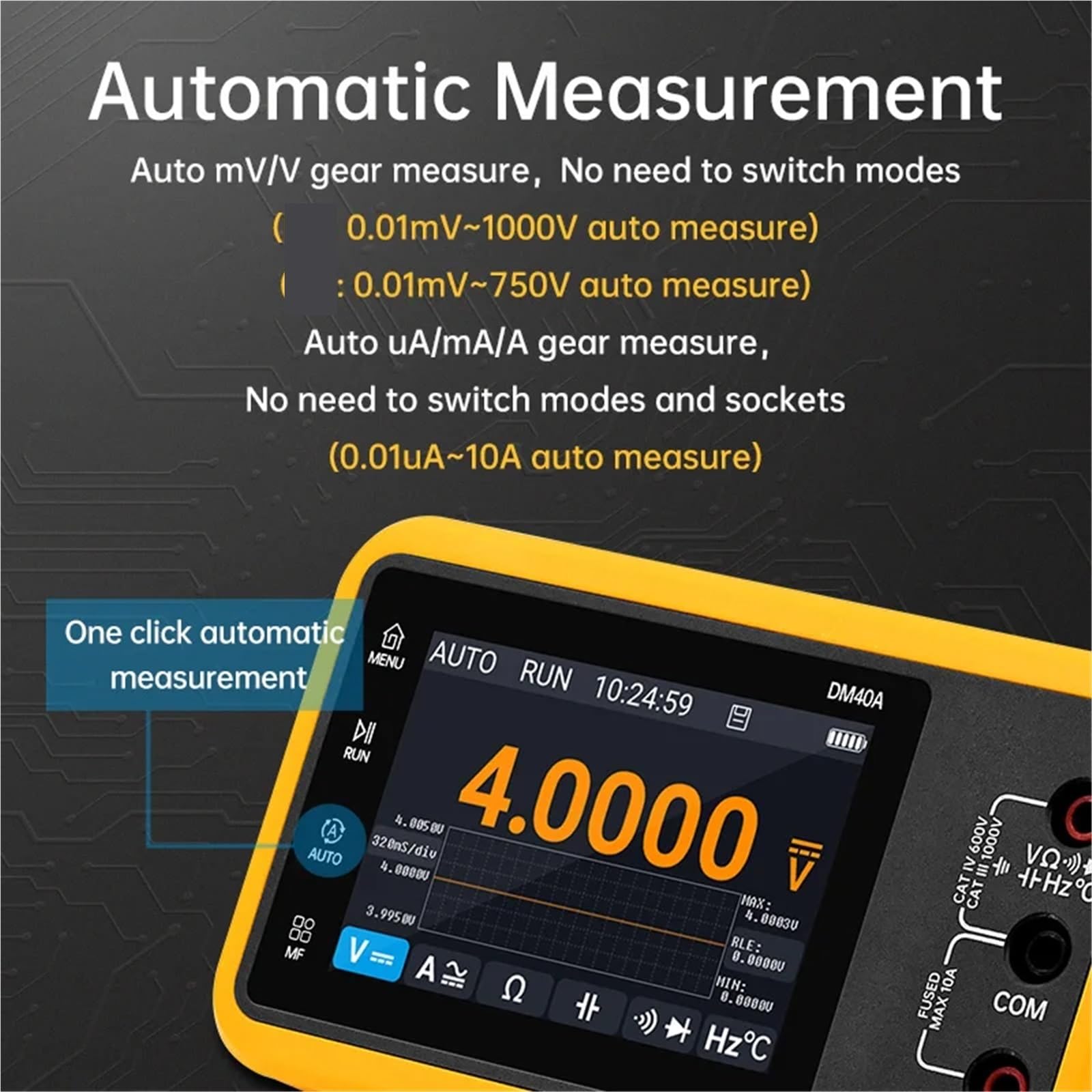 Digitales Oszilloskop DM40 3 In 1 Multimeter Signal Generator 50M Probe Rate Spannung Diode Handheld Digitale Automotive Werkzeuge für Test und Analyse