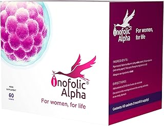 Inofolic Alpha – PCOS Supplement for Women, for Life - Female Hormone Balance - 4000mg Myo-Inositol - 100mg Alpha-lactalbumin - 400ug Folic Acid – 60 Sachets - 1 Month