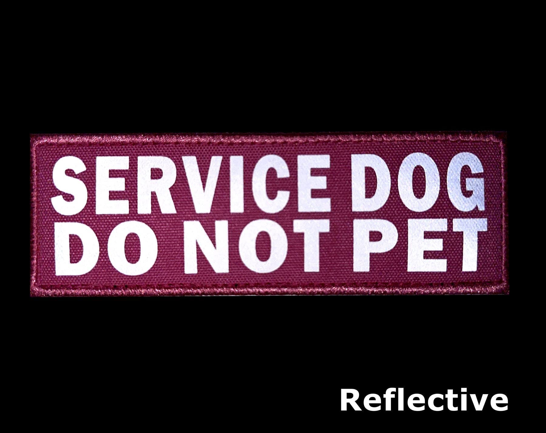 JUJUPUPS Reflektierende Hundepflaster "Do Not Pet" - Rosa, 2 Stück, Mit Klett, Für Geschirr & Westen