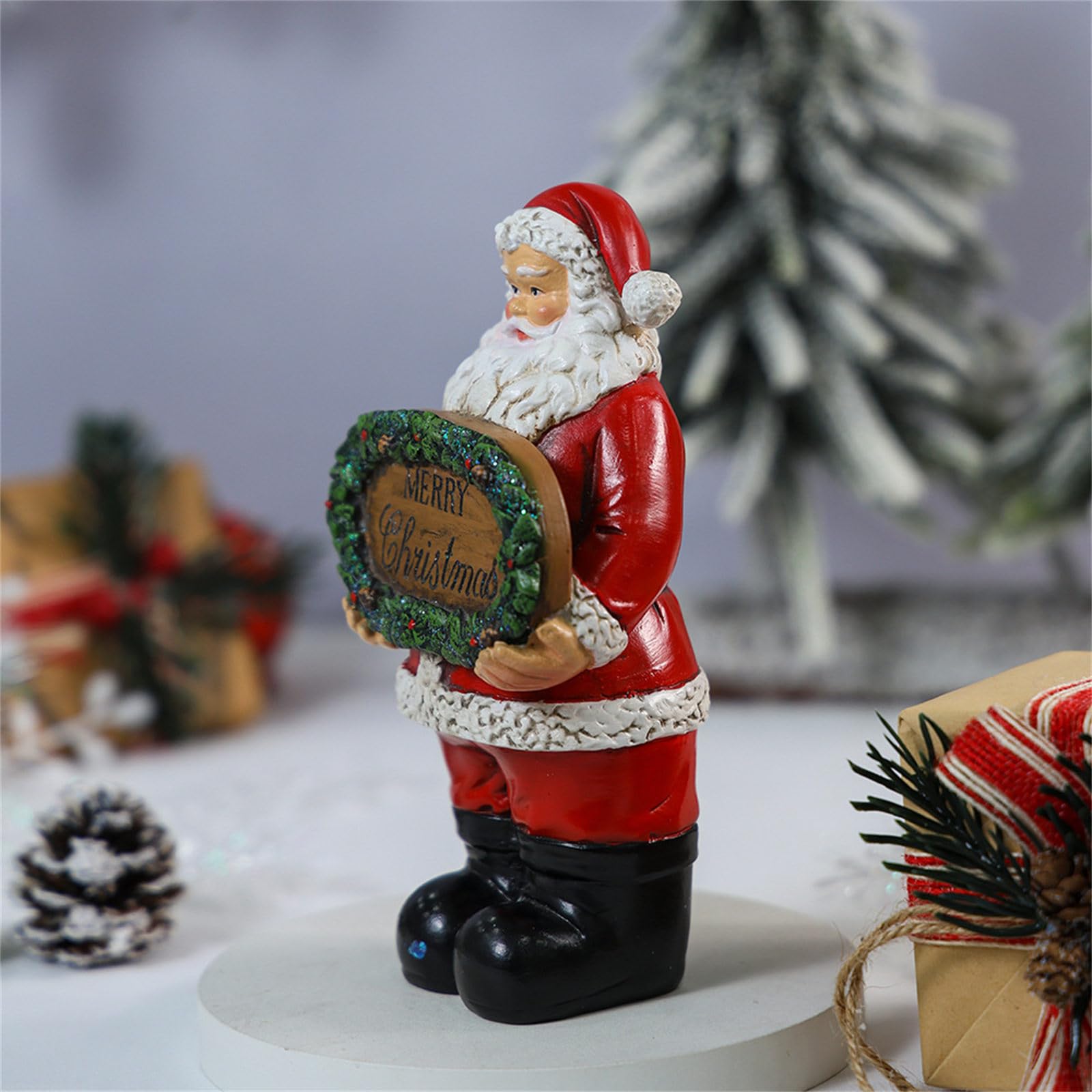Segno di Babbo Natale in resina per decorazione festa festa a tema accessorio ornamento in resina