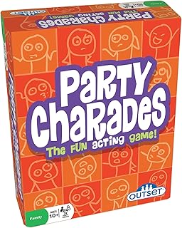 Party Charades - Outset Media, The Fun Acting Party Game, Team-vs-Team, Family Game Night, Ages 10+, 2+ Teams