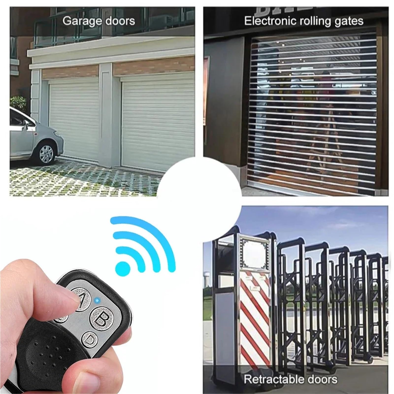 Limitadores de Puertas 433MHZ Control remoto puerta de garaje abridor duplicador clon aprendizaje código rodante llave coche | 5PCS