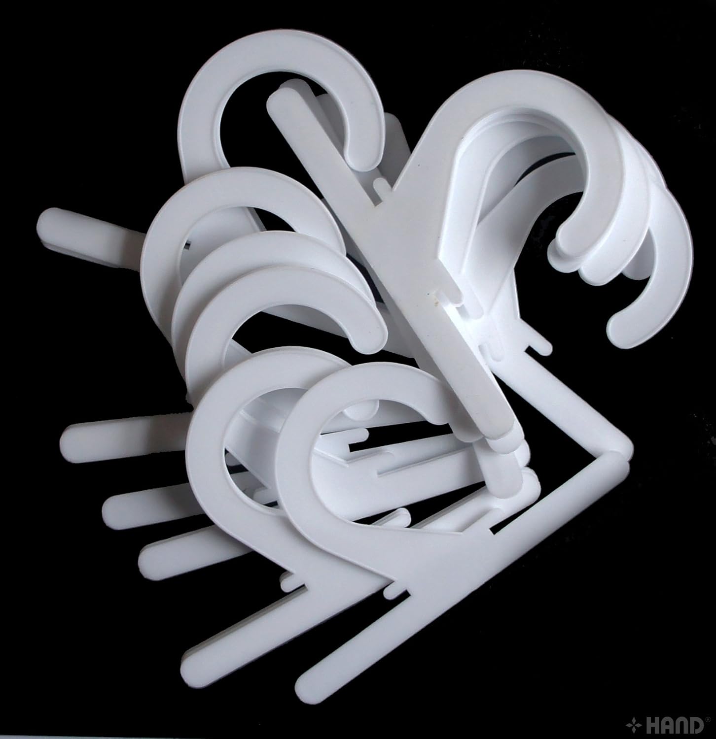 NO.6 HWF02 White Plastic Hangers for Fabric Samples - Pack of 48