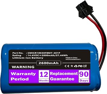 CMICR18650F8M7-4S1P C0914E1،PA04 BFG-WSQ،ICR18650-26J-4S1P،TW4-11،UR18650ZY-4S1P-AAM بطارية بديلة لـ 850P،850T 500 600 601 710 N79SE SH122HA،D*eebot N79 DN622/14.4V 2600mAh